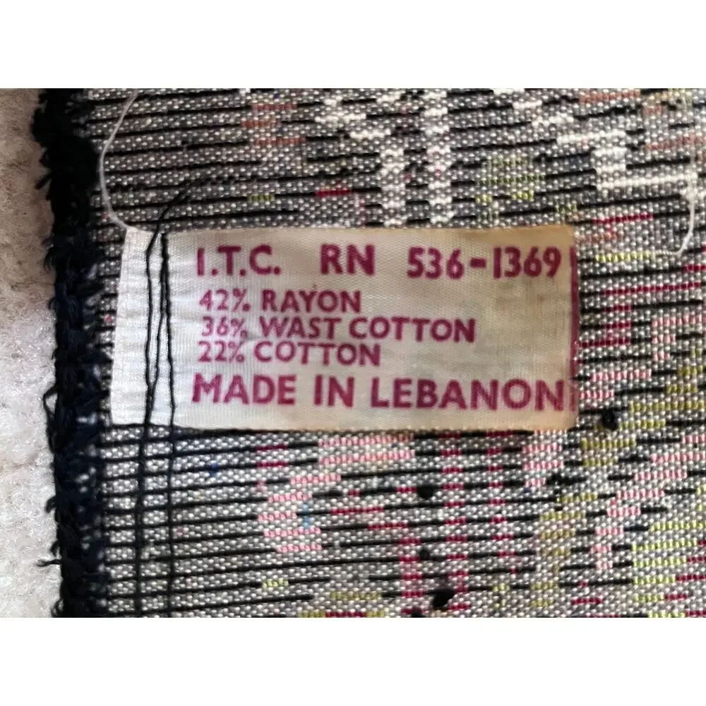 Large VTG 1970s Horse Tapestry Landscape Equestrian Farm Stable Made in Lebanon